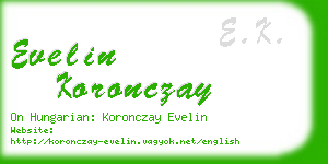 evelin koronczay business card